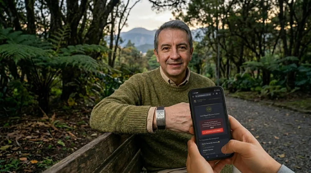 Perfil de emergencia Conecta Senior en celular